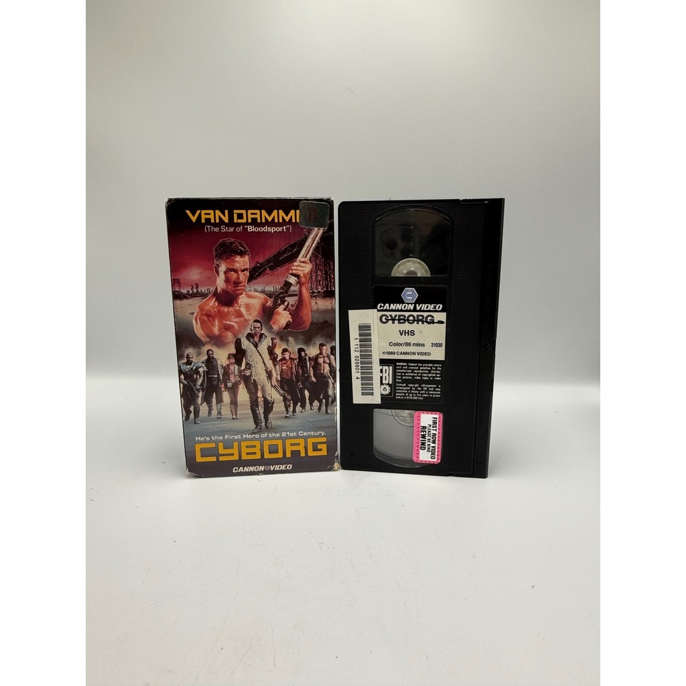 Cyborg VHS 1989 Jean-Claude Van Damme Cannon Video Sci-Fi Action Movie Vintage